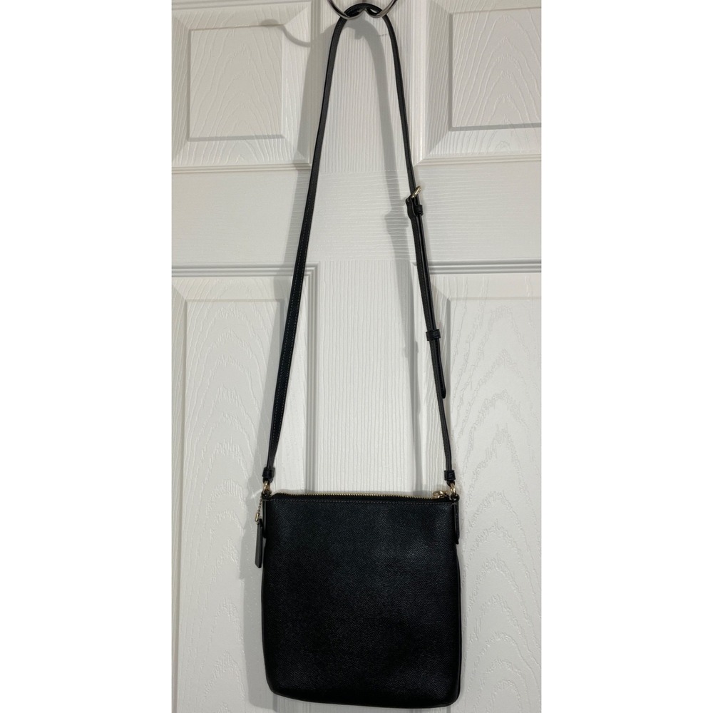 Coach Mini Rowan File Cross Bag Black Leather And Gold Hardware EUC - Picture 2 of 14